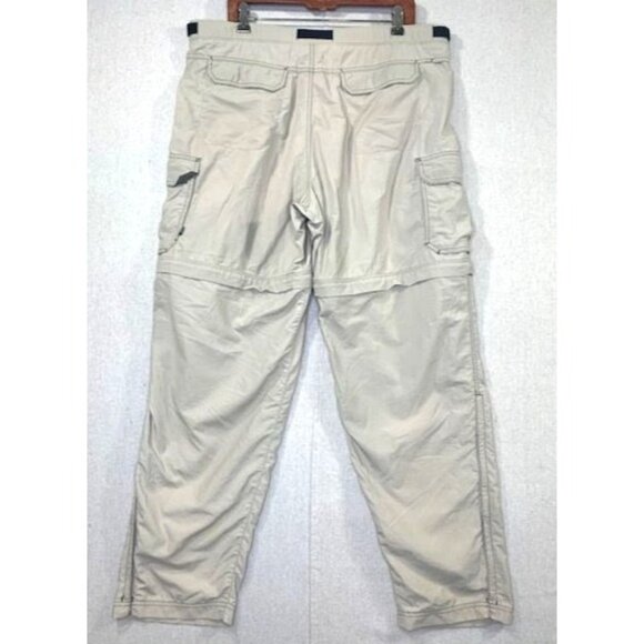 REI Men's Beige Lightweight Nylon Convertible Large x32 Cargo Pants - Picture 2 of 9